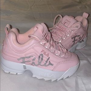 Kids size 11 Fila Pink Shoes